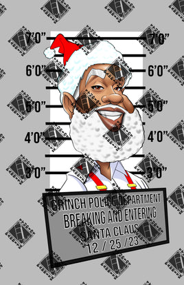 Black Santa On Lockdown PNG