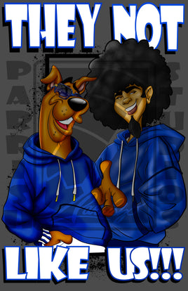 They Not Like Us!!! Scoob  And Shaggy 4pk Blue