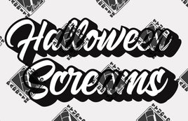 Halloween Screams White Words